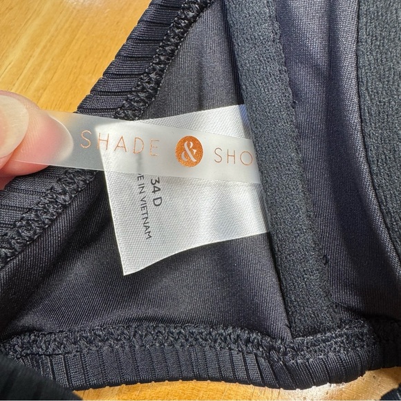 NWT Shade & Shore Black Bikini Swimwear Set 34D - Picture 6 of 8